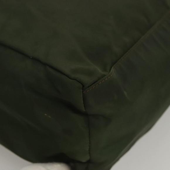 PRADA Hand Bag Nylon Khaki Silver Auth bs25012 - Picture 10 of 16